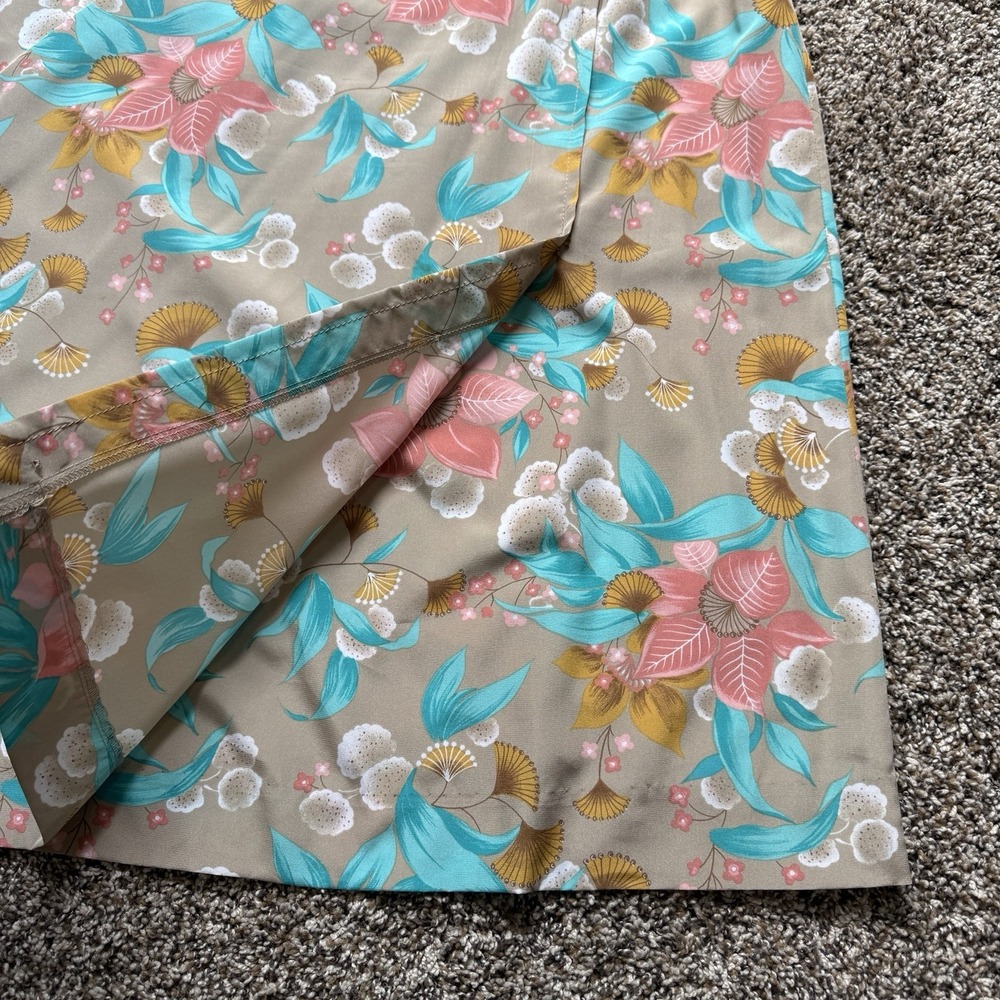 Chaus VTG 90s 2-Piece Set Blouse & Skirt Sz M‎ Floral Hawaiian Resortwear Wrap - Picture 7 of 16